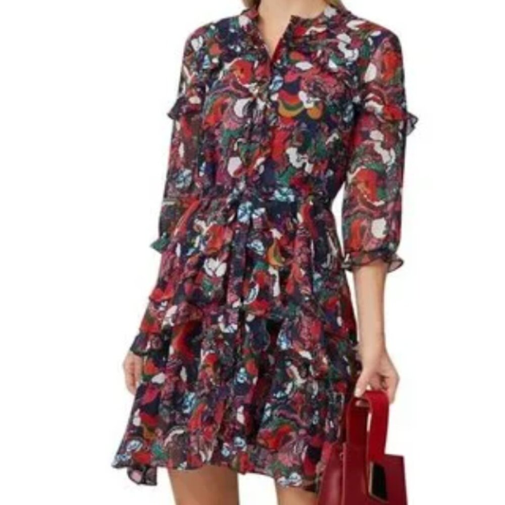 Saloni Tilly Multicolor Dress, Size 2
